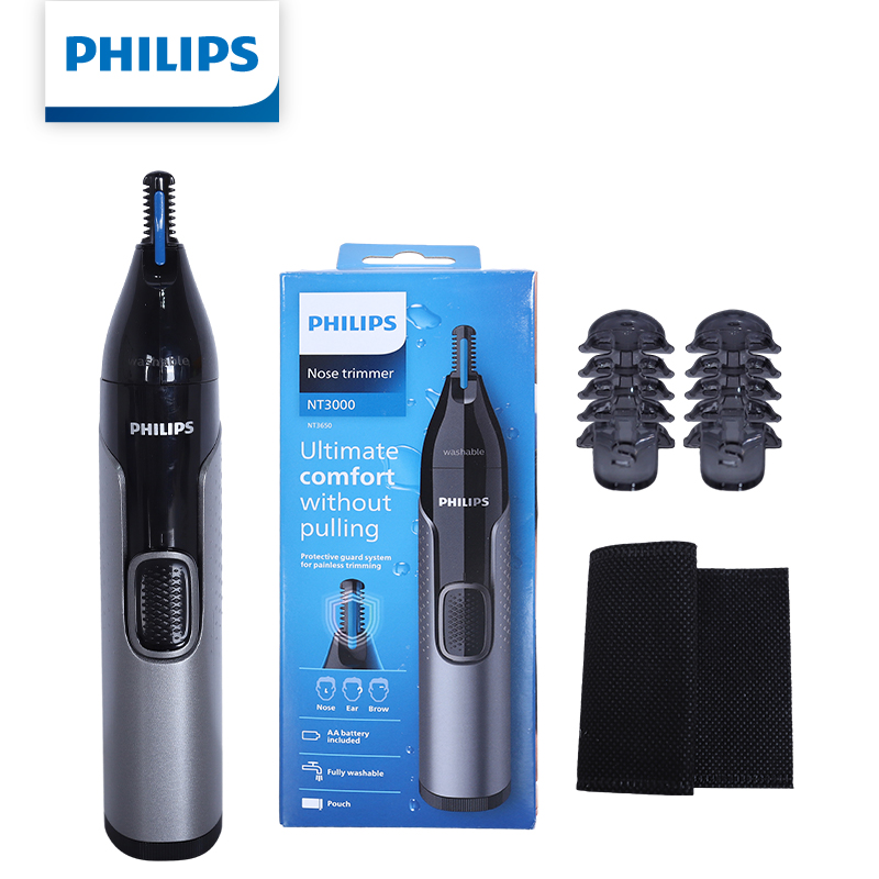 Mens Grooming Kit Bag - Philips Nasenhaartrimmer NT3650/16 für Männer und
