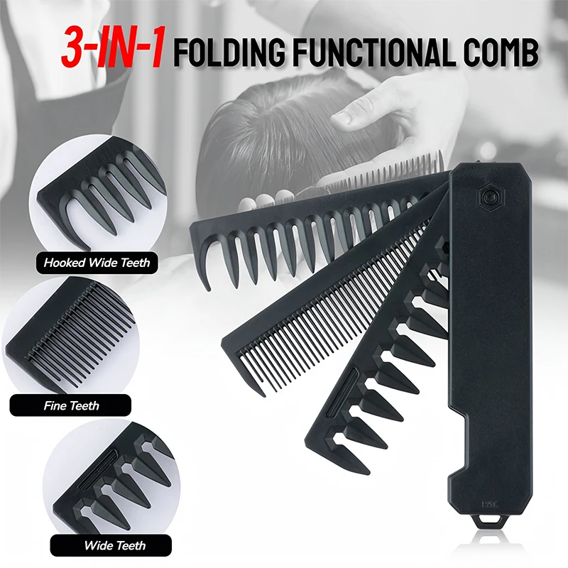 3-in-1 faltbarer Bartkamm für  – Mens Grooming Kit Bag Bewertung und Preis